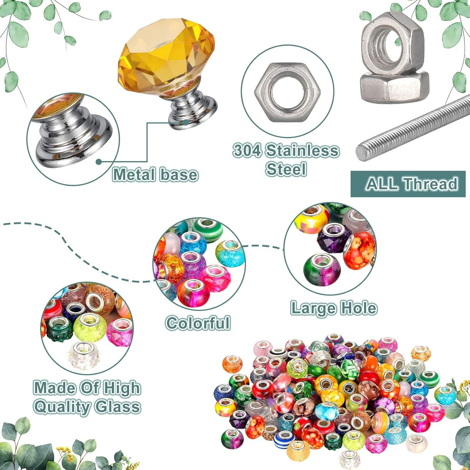 49%OFF🔥DIY Fairy Wand Garden Stakes 🧚‍♀️ Beaded Crystal Decor Kit