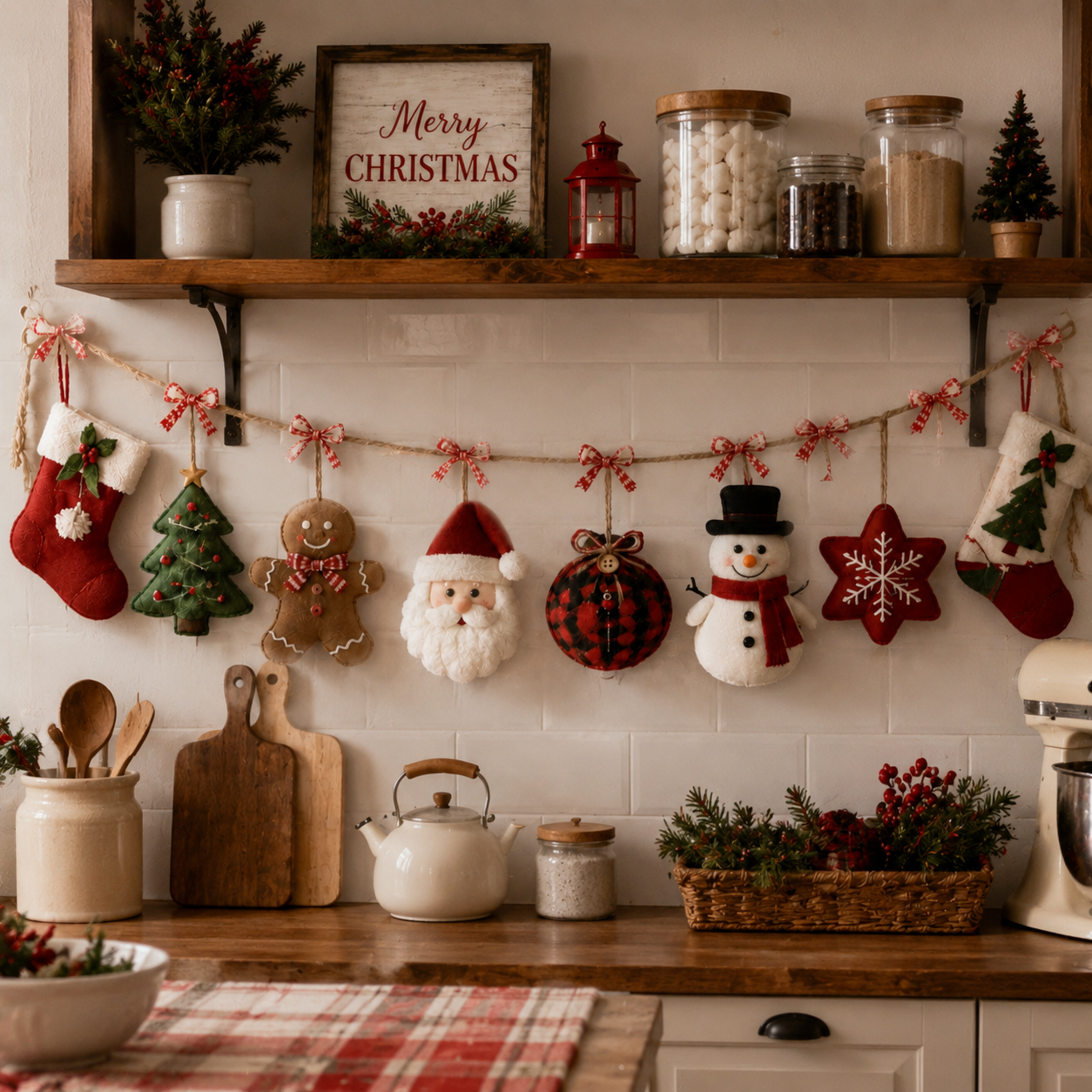 💥Early Christmas Special: 69% OFF 🎄🎄✨Cozy Christmas Fabric Garland