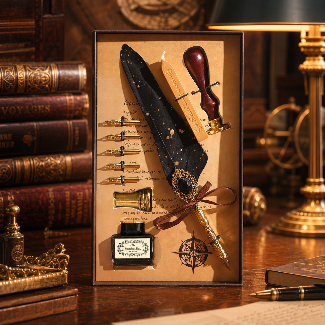 🔥🔥🔥LAST DAY 53% OFF - Vintage Quill Dip Pen Wax Seal Gift Box