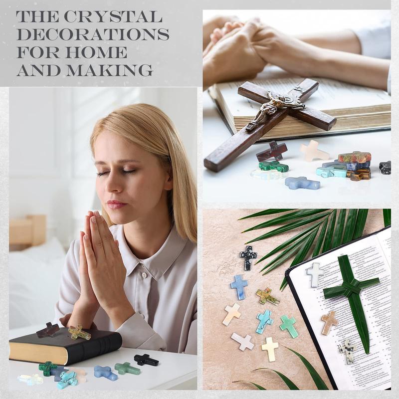 ✝️50 Piece Handmade Natural Crystal Crosses
