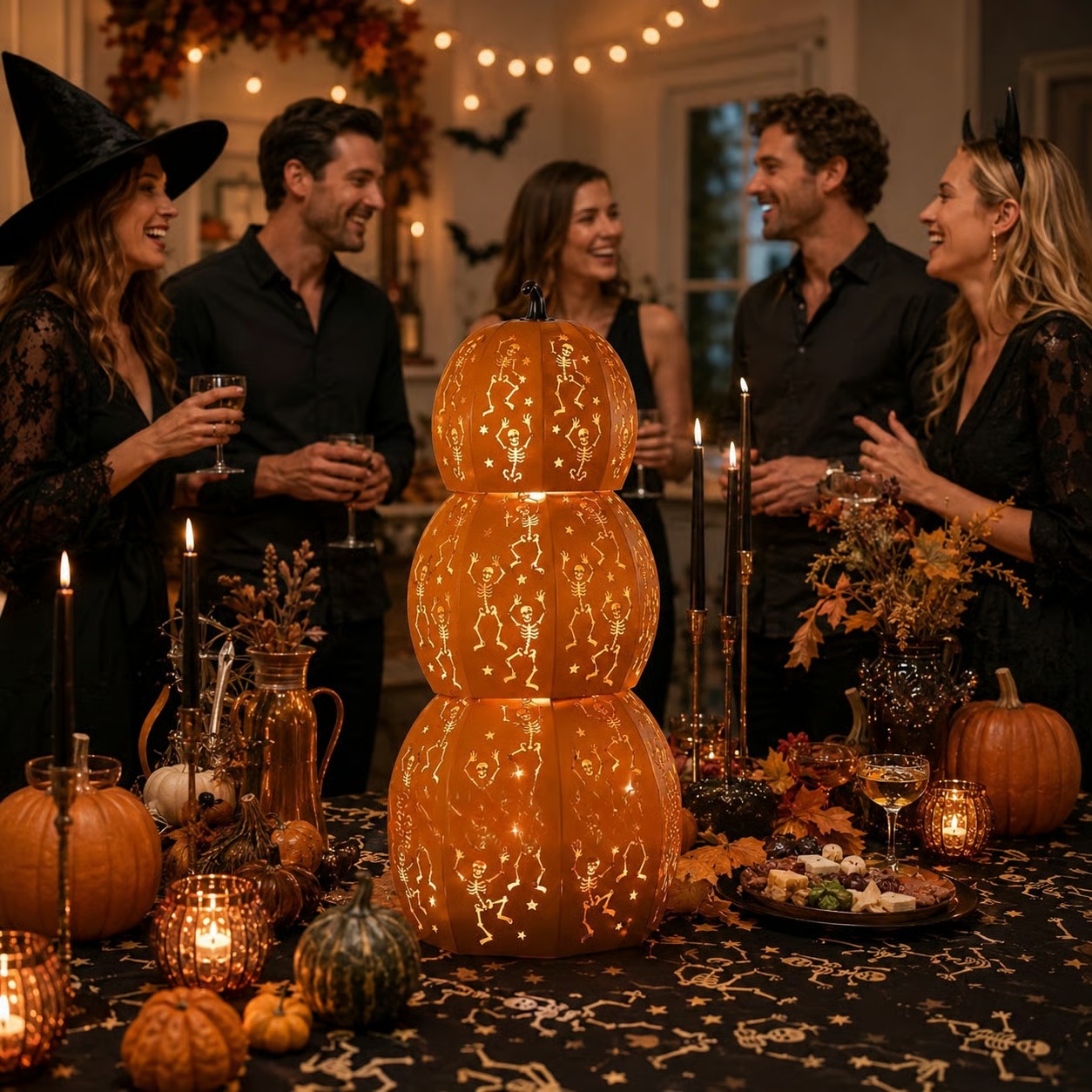 💥Halloween Must-Have! Early Bird 49% OFF 🎃✨Light-Up Stackable Skeleton Pumpkin