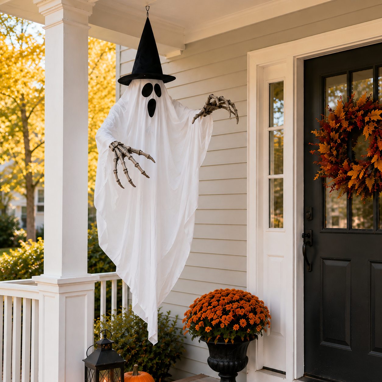 🔥Bestseller Bendable Lighted Hanging Ghost Halloween Decor 👻