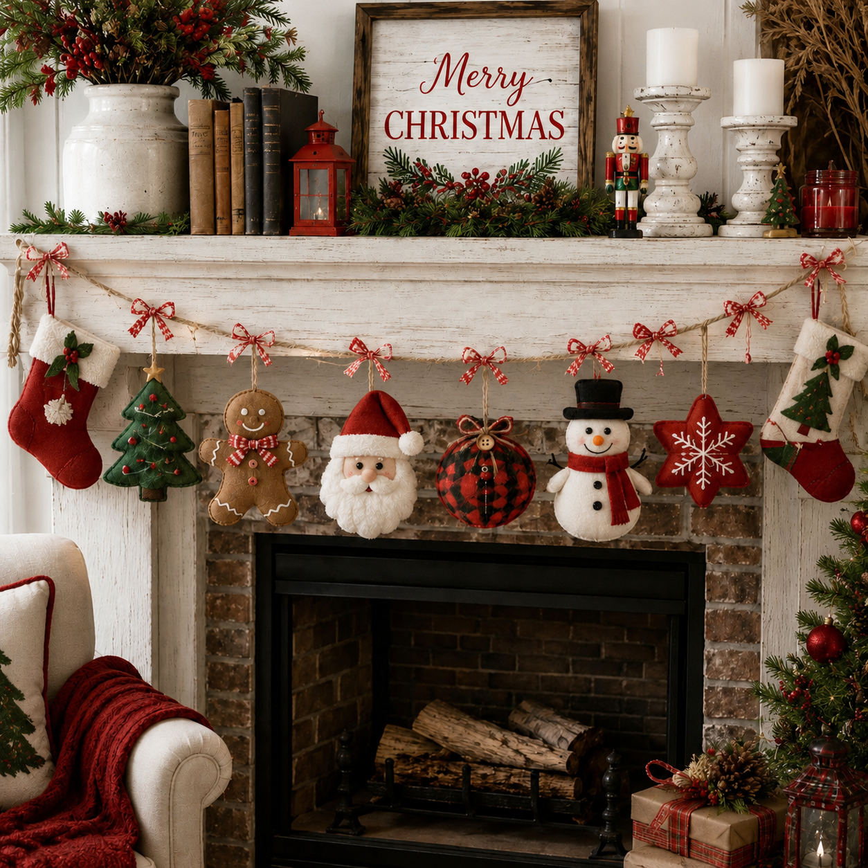 💥Early Christmas Special: 69% OFF 🎄🎄✨Cozy Christmas Fabric Garland