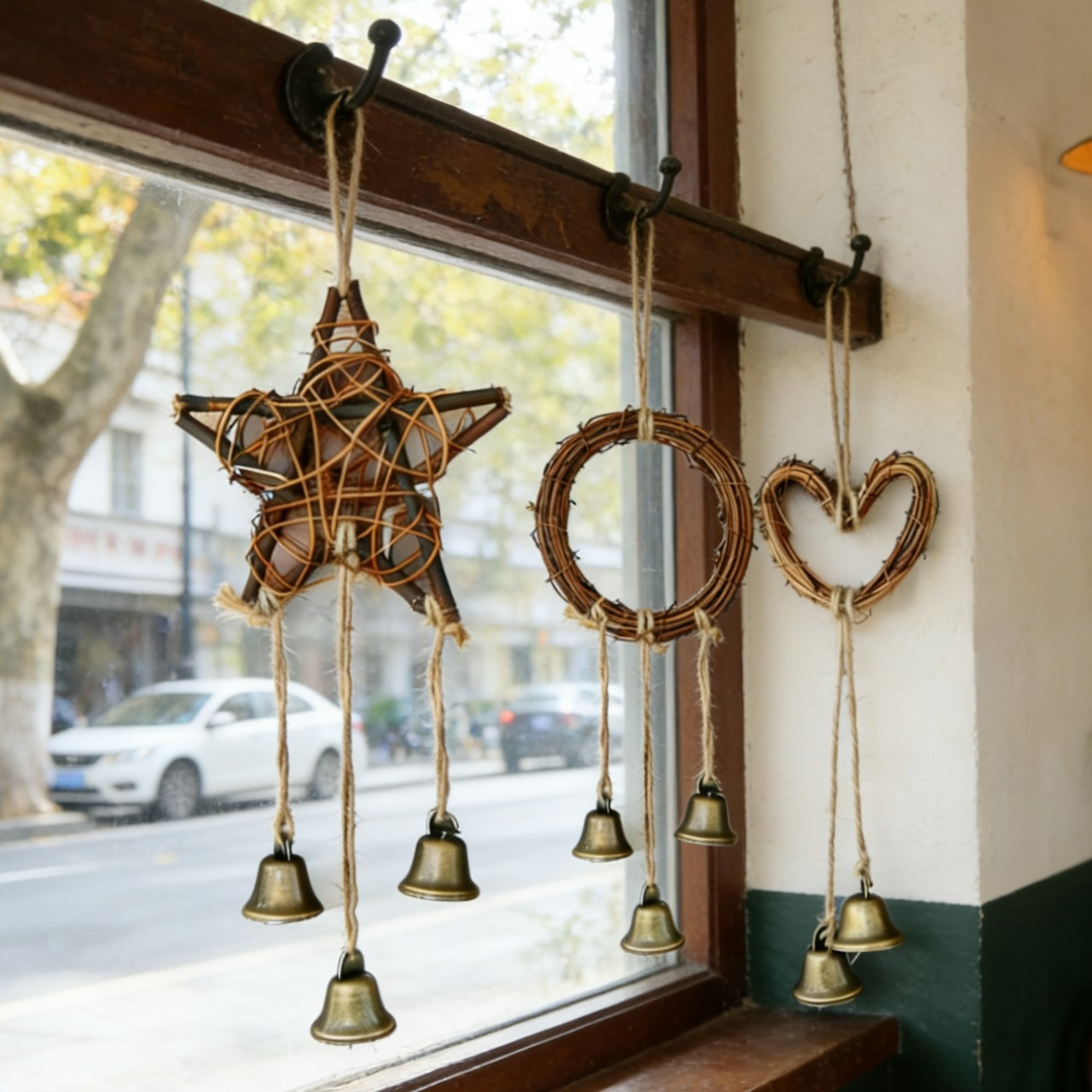 🔥 50% OFF Today – Rustic Woven Star Wind Chime 🌿Handmade Porch & Garden Decor