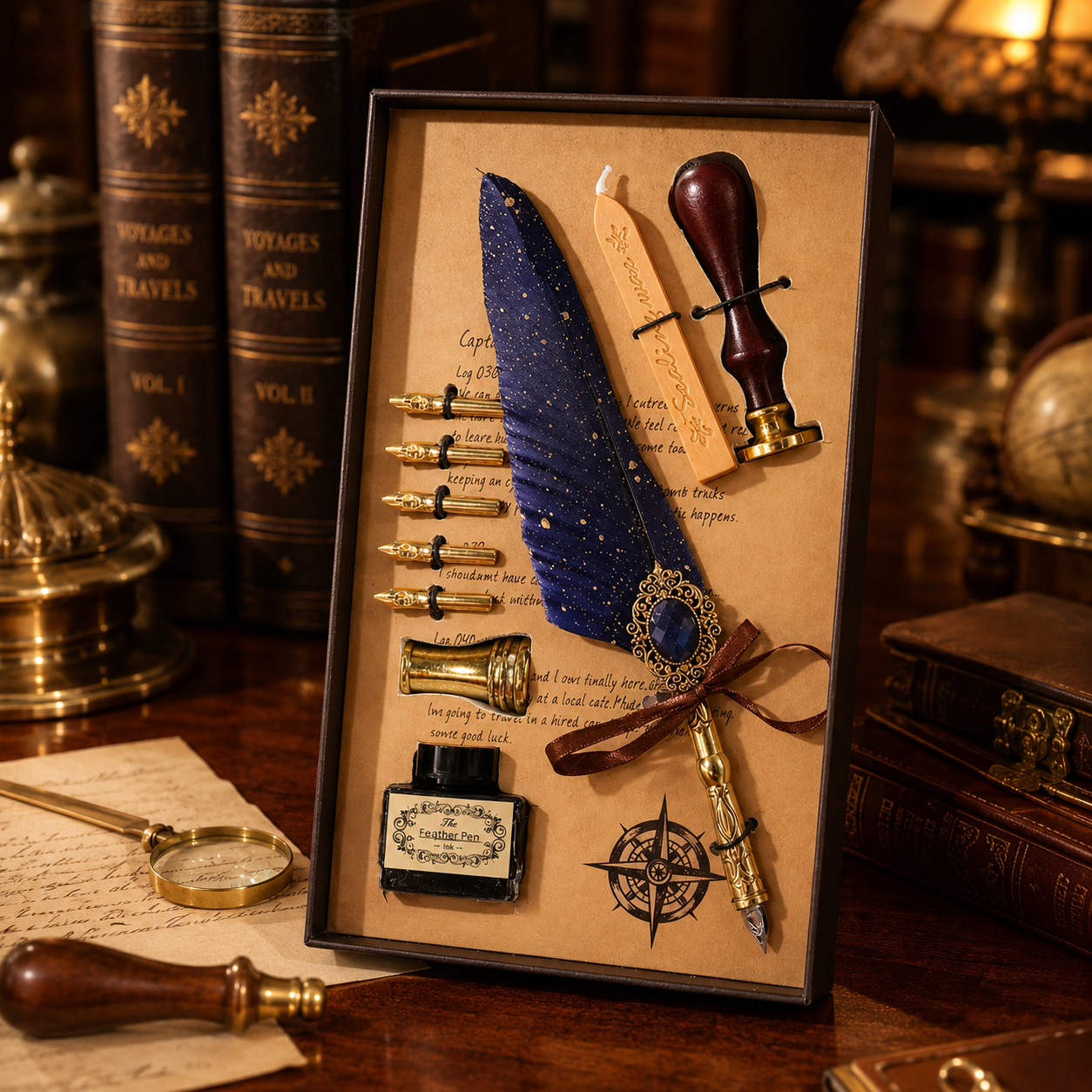 🔥🔥🔥LAST DAY 53% OFF - Vintage Quill Dip Pen Wax Seal Gift Box