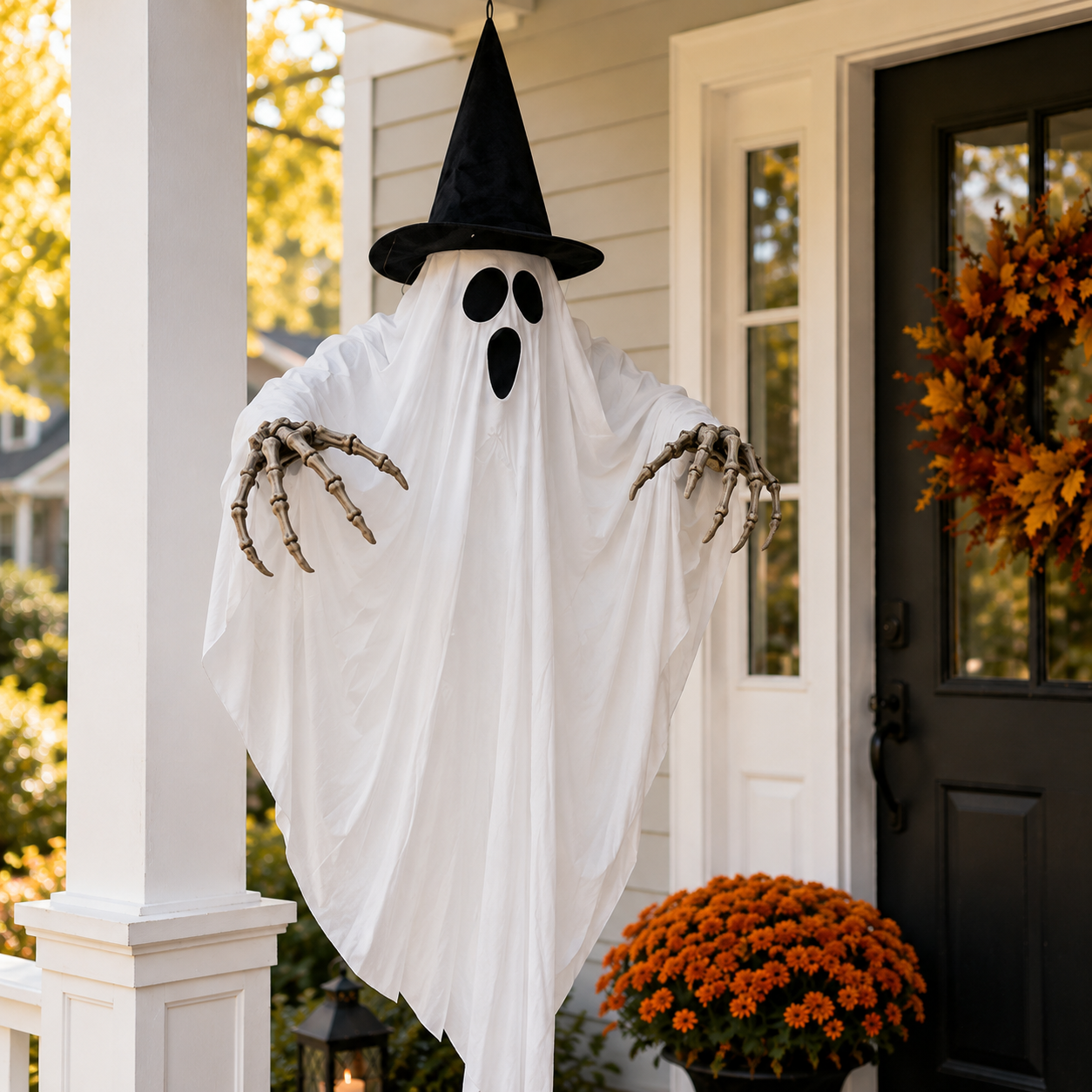🔥Bestseller Bendable Lighted Hanging Ghost Halloween Decor 👻