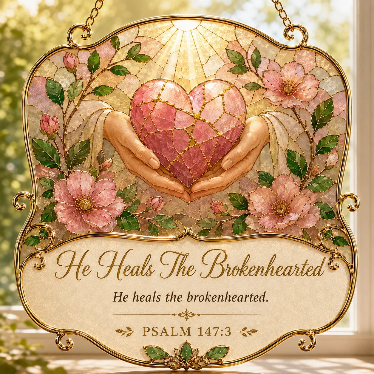 ⏳ Last Day 49% OFF ✝️ Faith Scripture Window Decor ✨ 6 Stained‑Glass Bible Verse Designs 