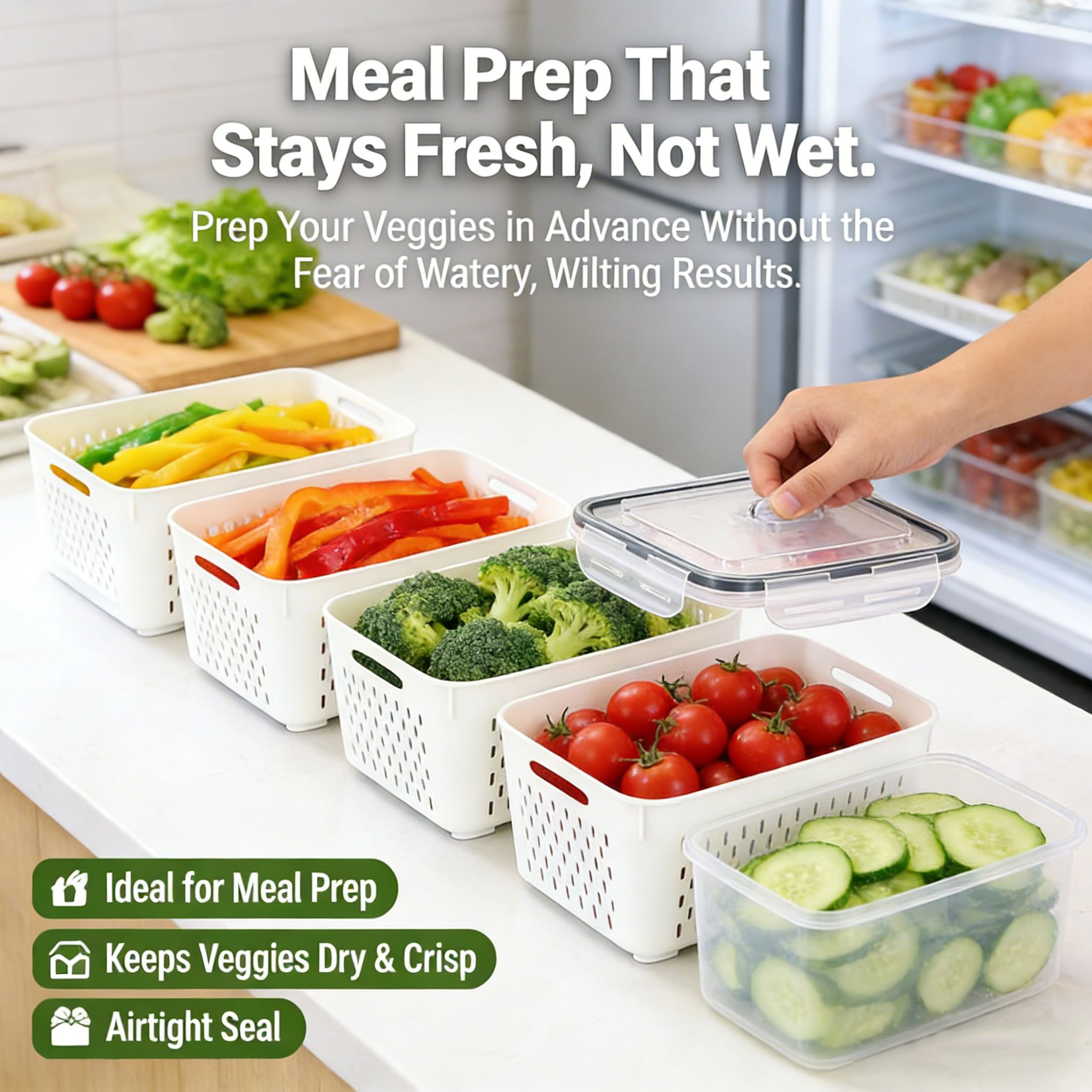 Food Storage Containers for Refrigerator Organization