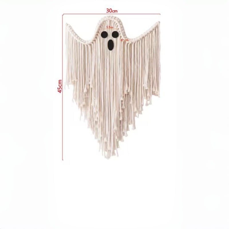 Woven Ghost Decoration 👻 Boho Halloween Hanging Decor