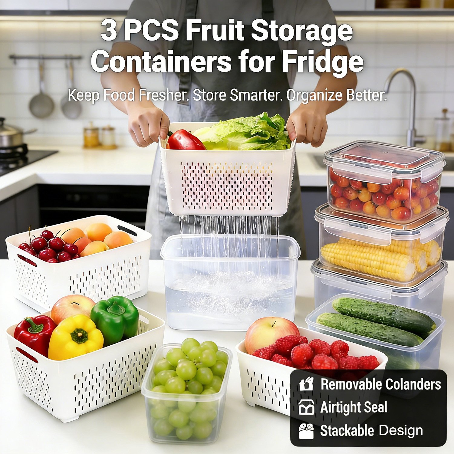 Food Storage Containers for Refrigerator Organization