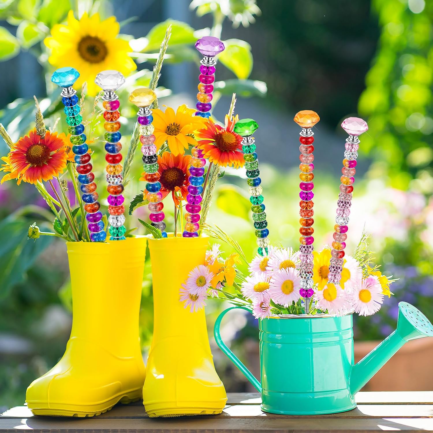 49%OFF🔥DIY Fairy Wand Garden Stakes 🧚‍♀️ Beaded Crystal Decor Kit