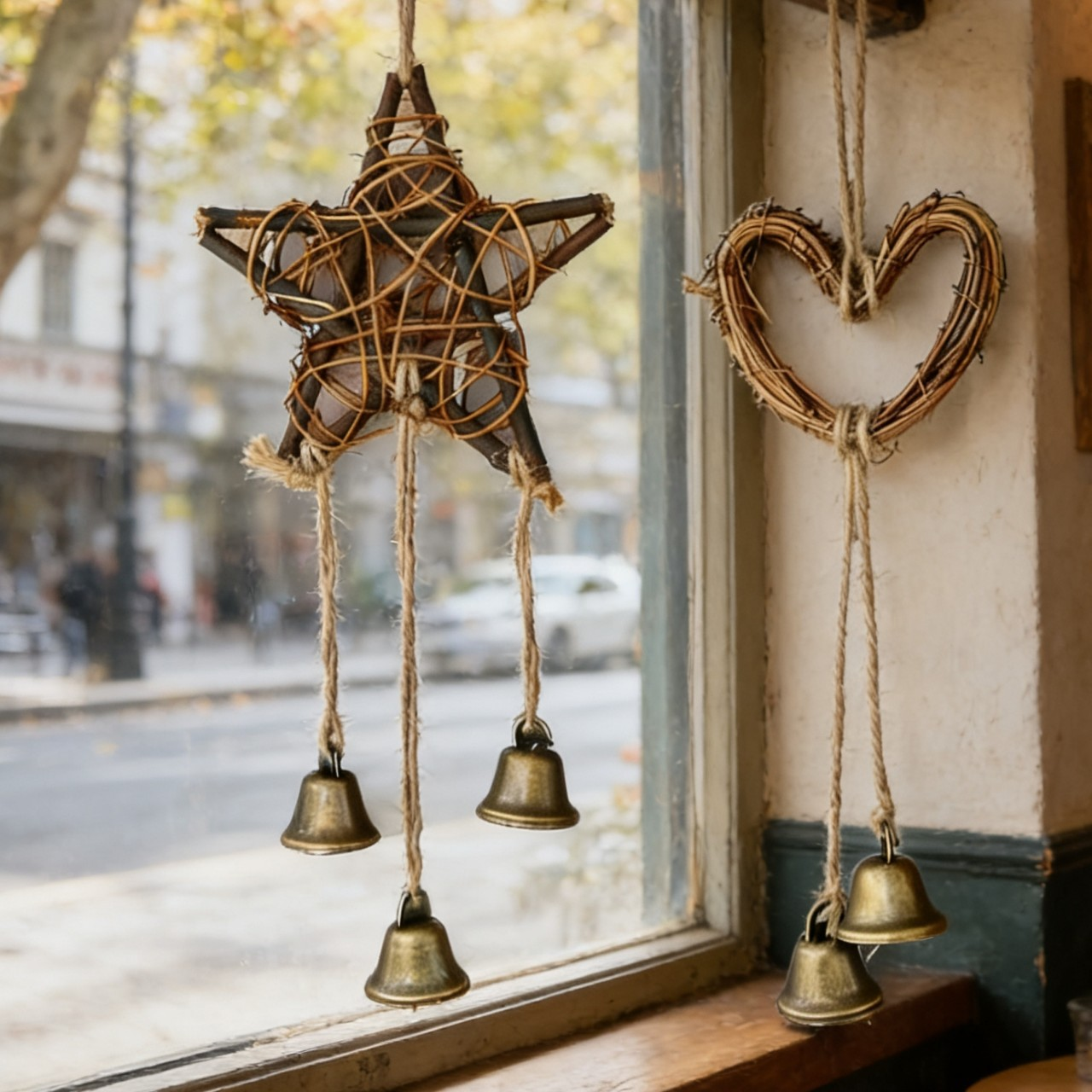 🔥 50% OFF Today – Rustic Woven Star Wind Chime 🌿Handmade Porch & Garden Decor
