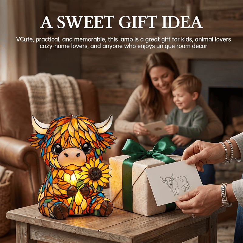 Creative Highland Cow LED Night Light– The Cutest Cozy Glow Your Room