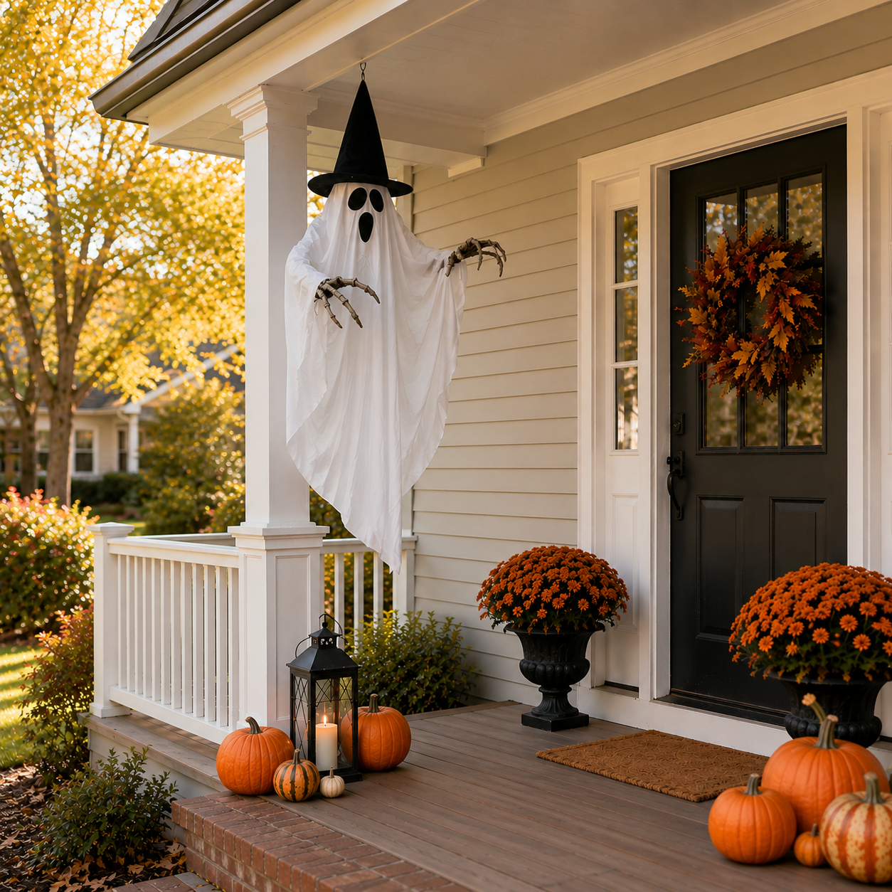 🔥Bestseller Bendable Lighted Hanging Ghost Halloween Decor 👻