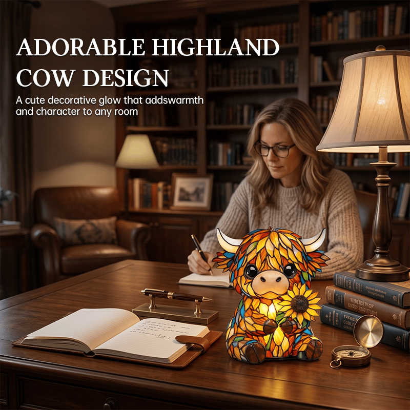 Creative Highland Cow LED Night Light– The Cutest Cozy Glow Your Room
