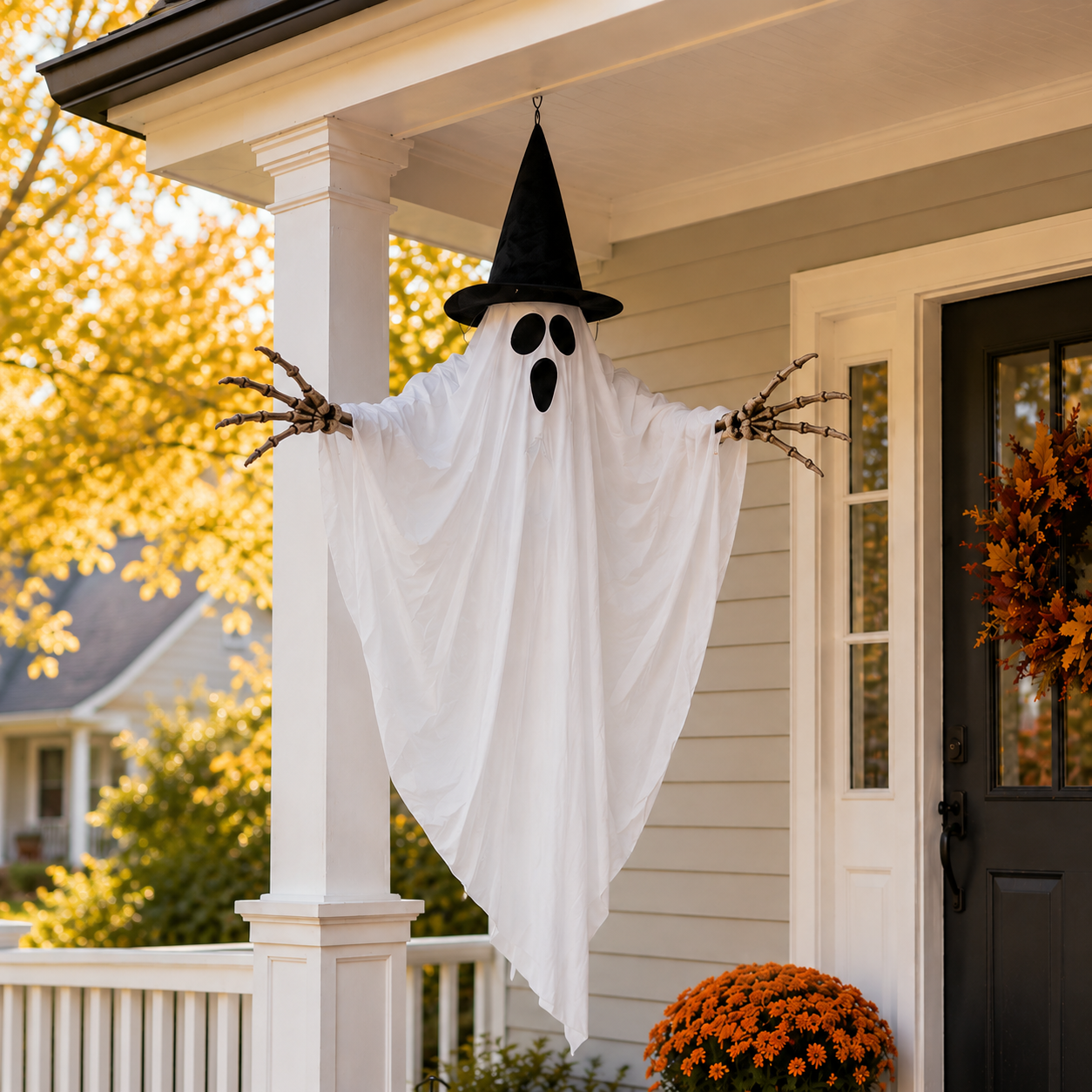 🔥Bestseller Bendable Lighted Hanging Ghost Halloween Decor 👻