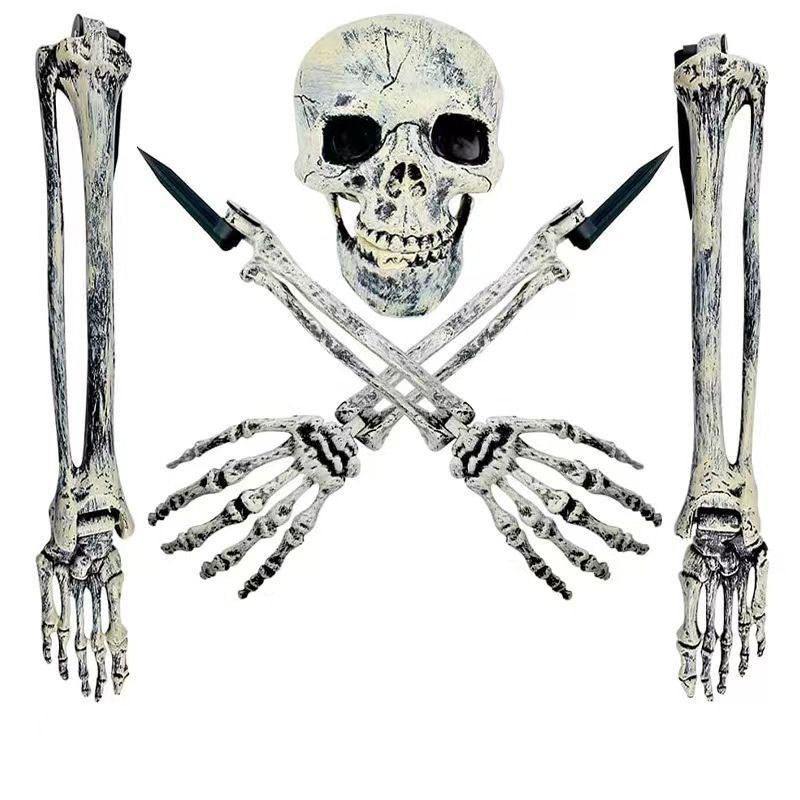💀 Halloween Skeleton Ground Stake 3-Piece Set
