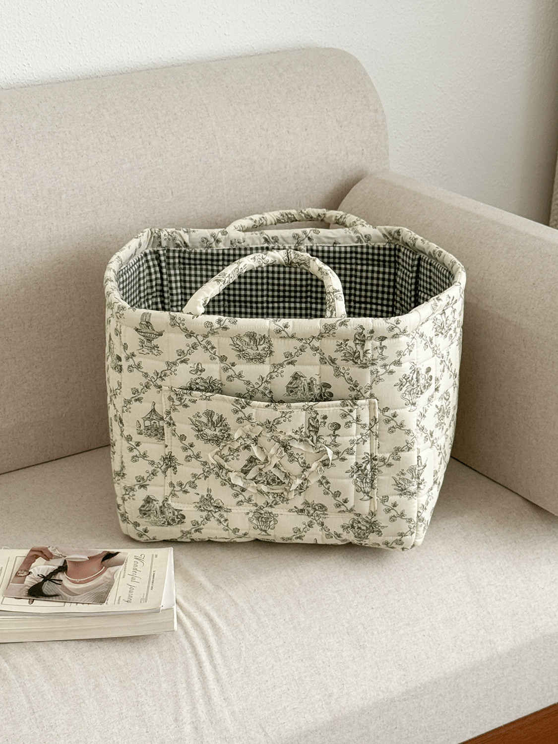 🎀Vintage Quilted Tote Bag Large Capacity Chic Carry All Shoulder Handbag