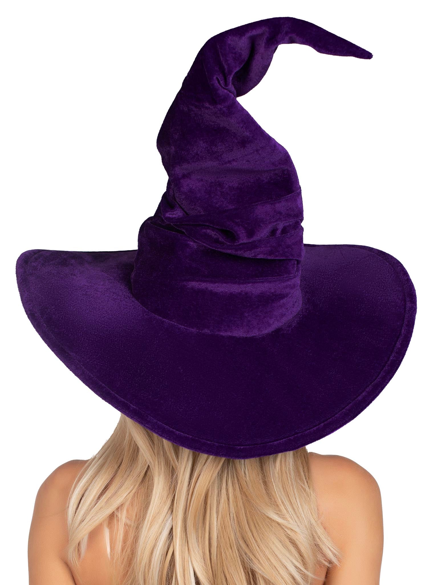 🧙‍♀️ Velvet Ruched Witch Hat -Luxe Bendable Halloween Costume Accessory