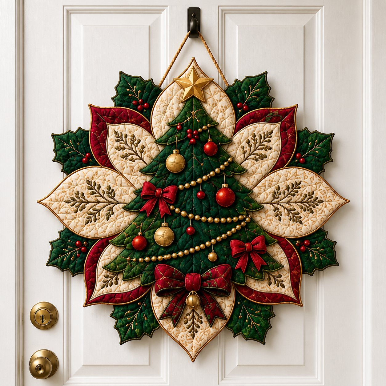 🔥49% Off Last Day -🎄 Christmas Santa & Poinsettia Quilted Table Collection