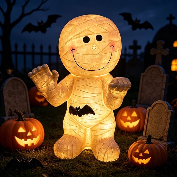 🔥 Hot Seller Limited Stock  👻 Glow Vintage Mummy Halloween Decor