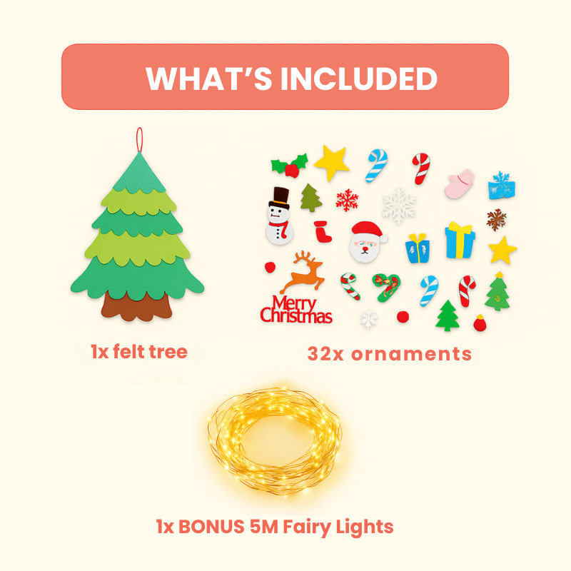🔥Last Day 49% OFF-🎄Montessori Kids DIY Felt Christmas Tree✨