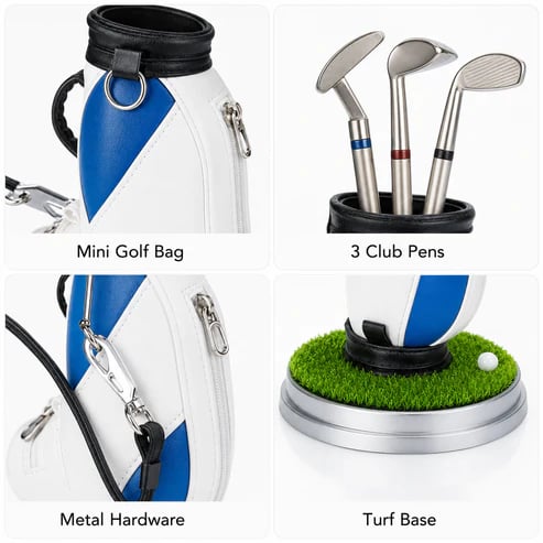 🏌️‍♂️💥Bestseller Golf Scene Desk Pen Holder⛳Funny Desktop Accessory For Office & Home