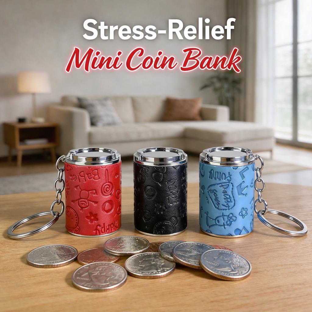 Mini Coin Bank 2-in-1 Fidget Stress Relief & Portable Coin Storage Loose Change Holder Secure Snap Closure Keychain Perfect for Daily Carry Satisfying Coin Drop Feel Piggy Bank Mini Coin Bank 2-in-1 Fidget Stress Relief & Portable Coin Storage Loose Change Holder Secure Snap Closure Keychain Perfect for Daily Carry Satisfying Coin Drop Feel Piggy Bank