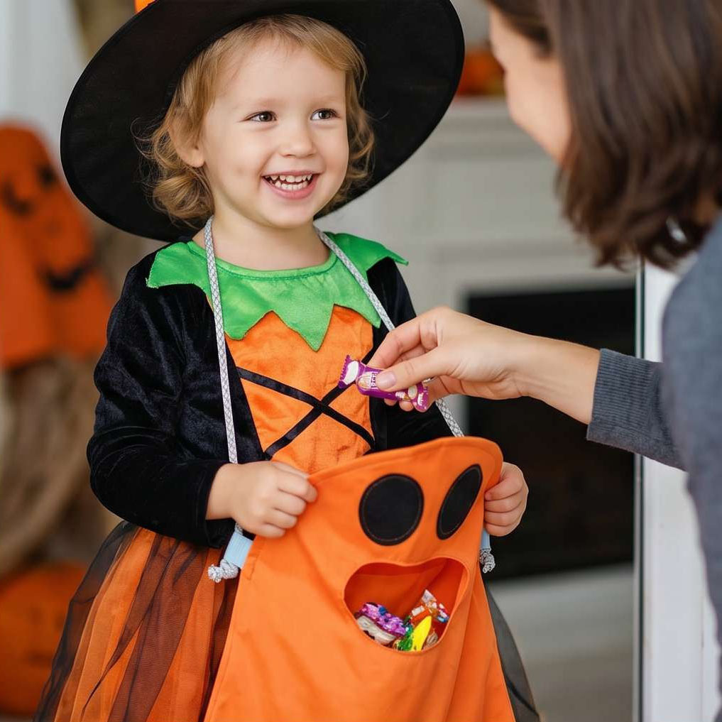 🔥Bestseller Cute Ghost Halloween Candy Bag ✨ See Through Window Kids Trick Or Treat Pouch