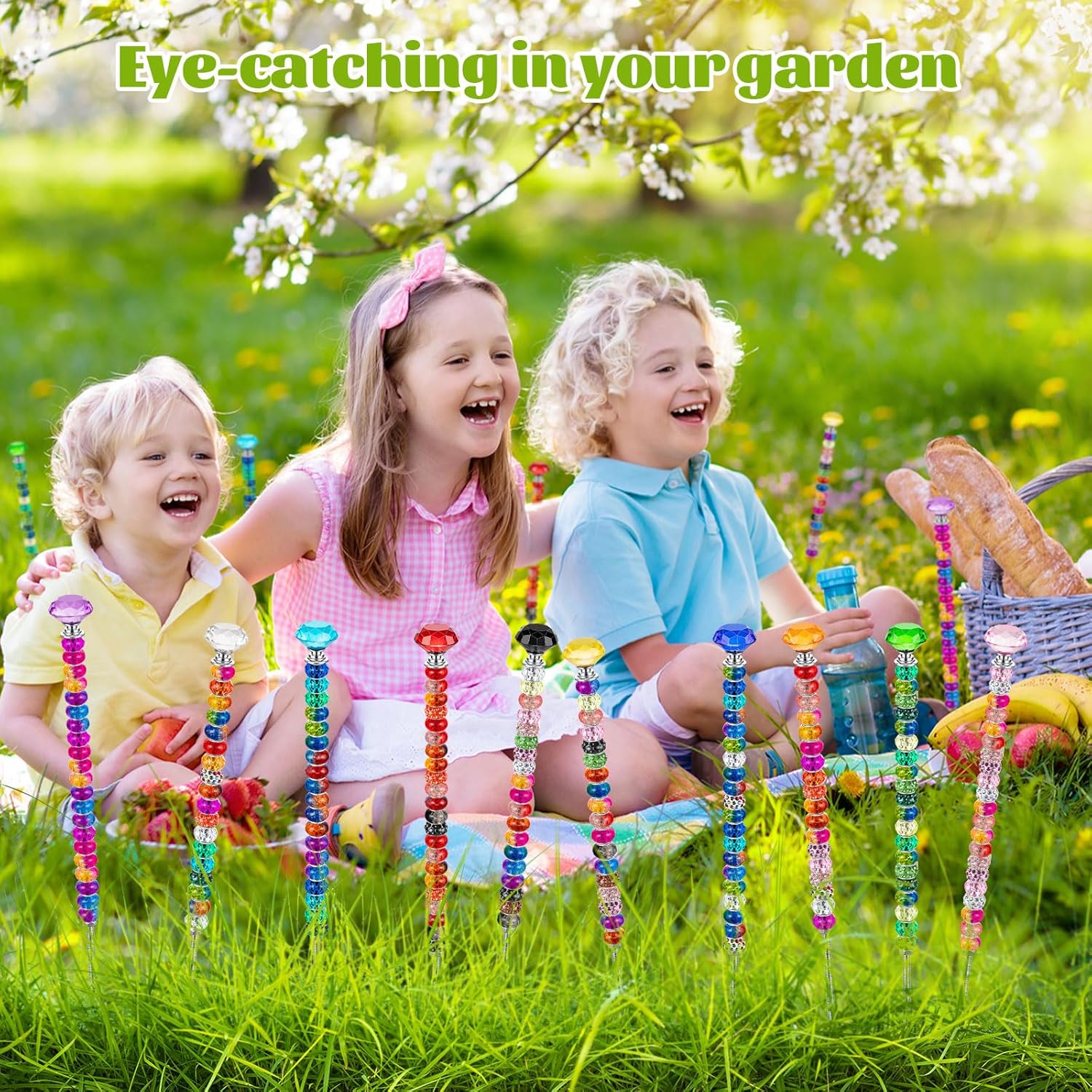 49%OFF🔥DIY Fairy Wand Garden Stakes 🧚‍♀️ Beaded Crystal Decor Kit