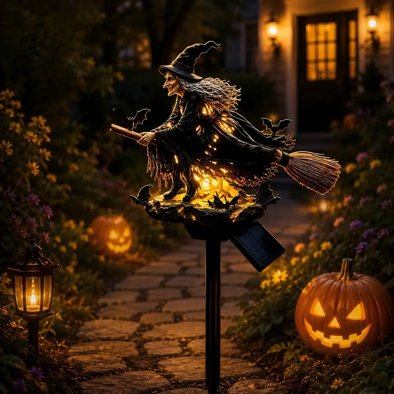 🔥Last Day 49% OFF 🧙‍♀️ Bring Halloween Magic to Your Garden with a Glowing Solar Witch