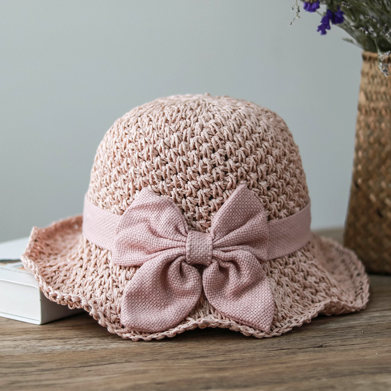 🔥Hot Sale 49% OFF✨Straw Hat with Retro Bow – Foldable & Breathable for Summer
