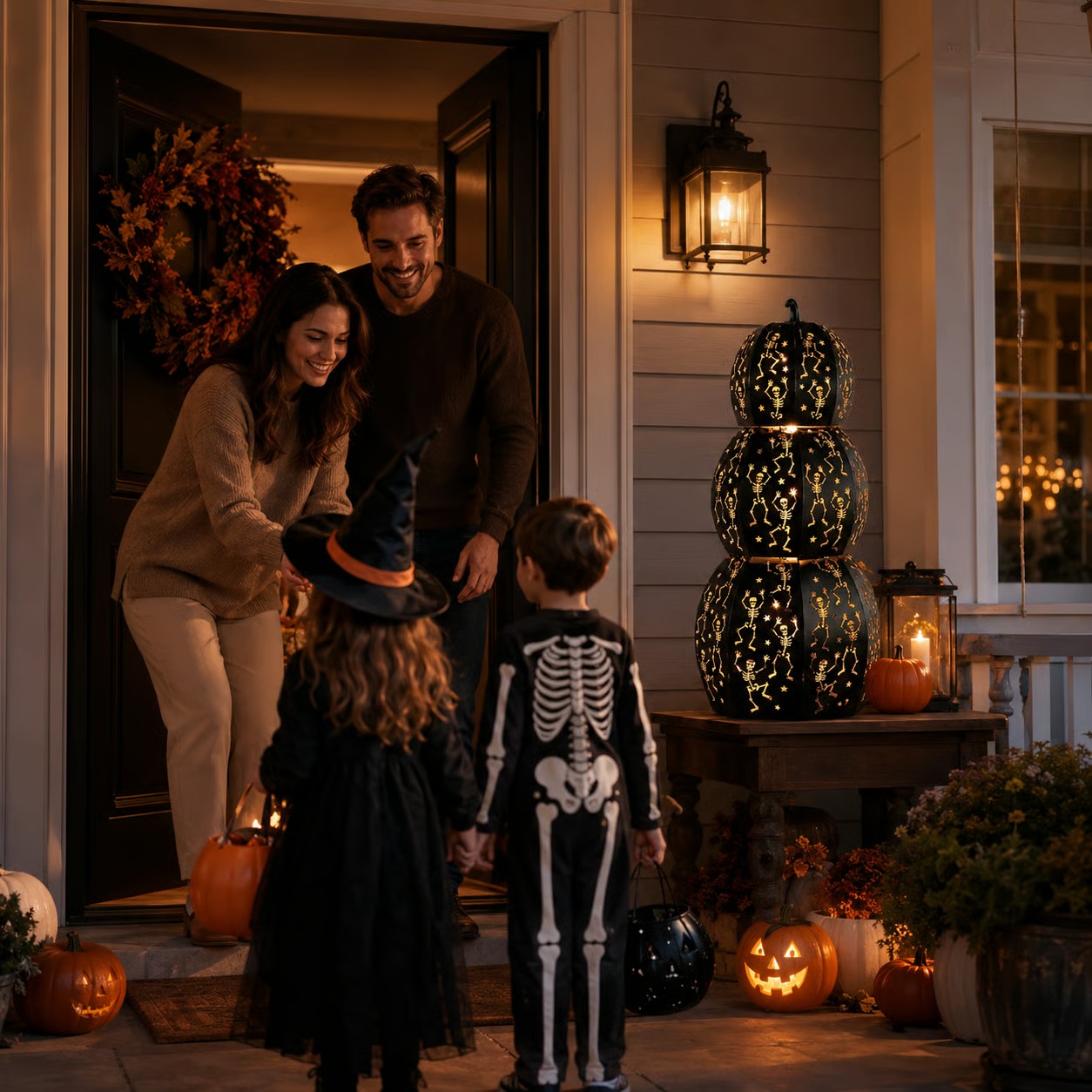 💥Halloween Must-Have! Early Bird 49% OFF 🎃✨Light-Up Stackable Skeleton Pumpkin