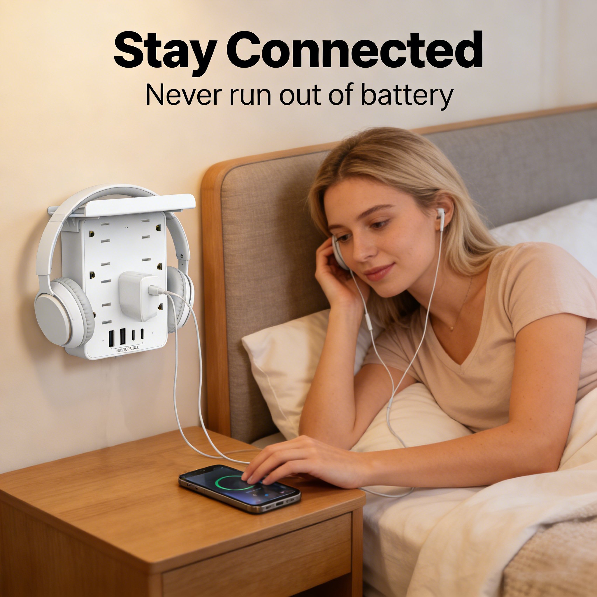 ⚡📱Smart Multi-Socket Charging Strip with Mobile Phone Stand