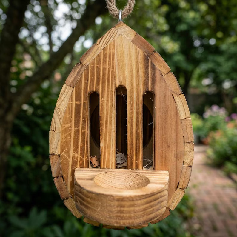 🦋Wooden Butterfly House 🦋 Garden Pollinator Habitat Feeder