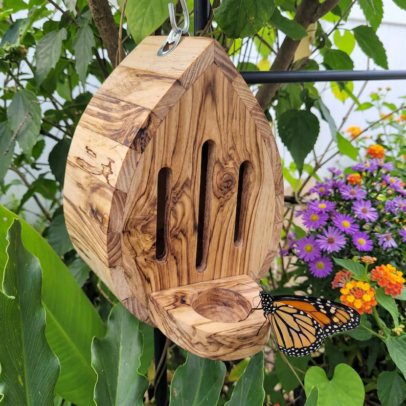 🦋Wooden Butterfly House 🦋 Garden Pollinator Habitat Feeder