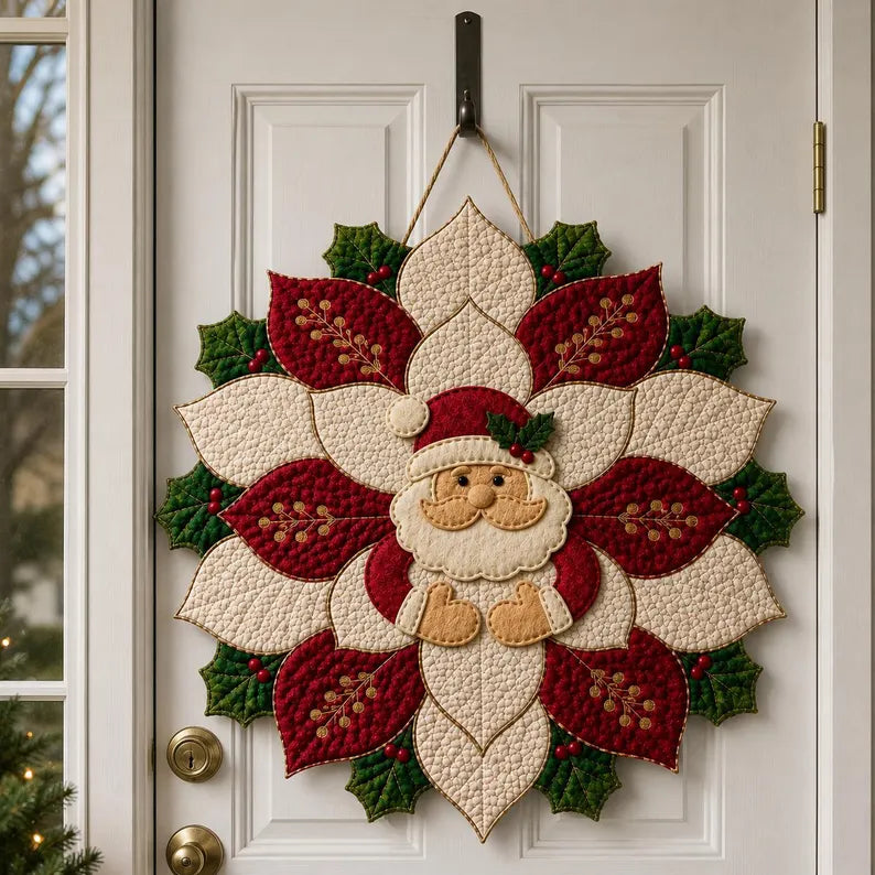 🔥49% Off Last Day -🎄 Christmas Santa & Poinsettia Quilted Table Collection