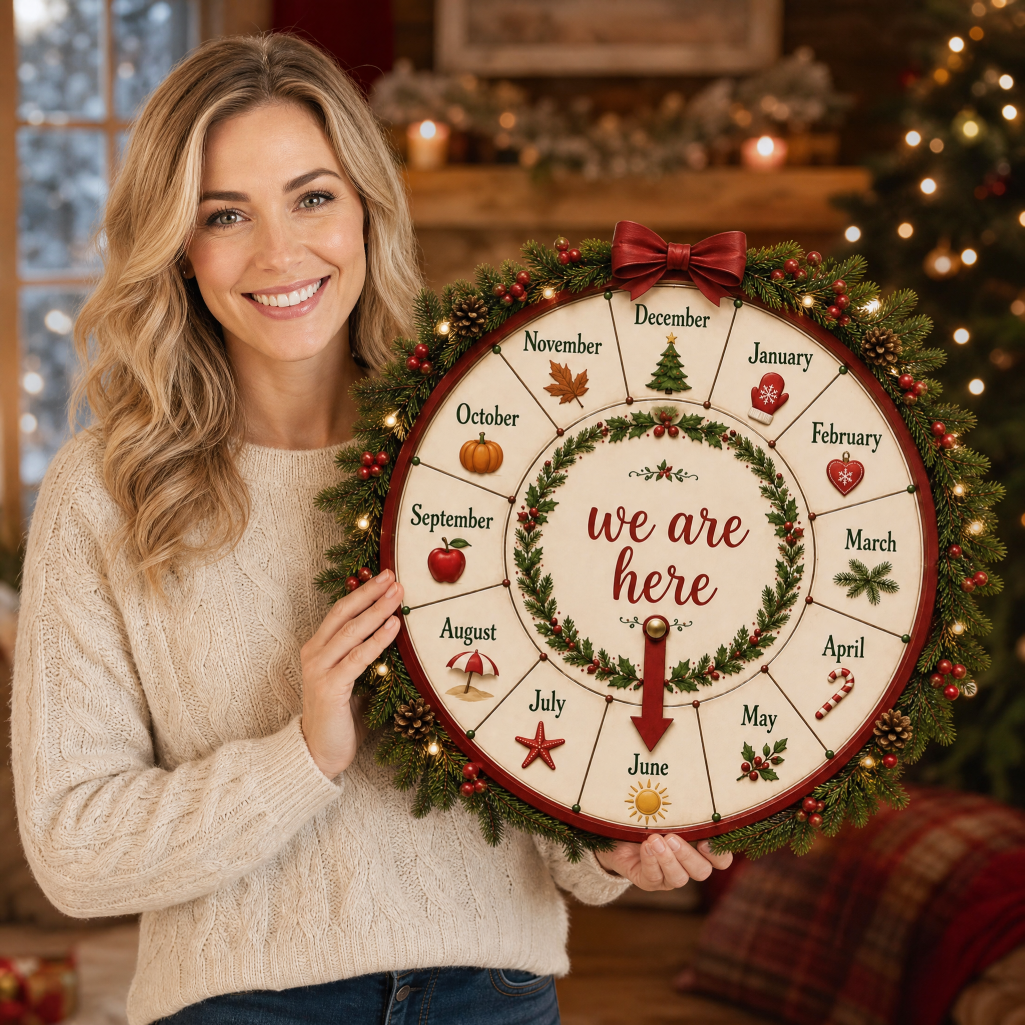 Early Christmas Deal: 49% OFF 🎄Christmas Countdown Wooden Month Wheel