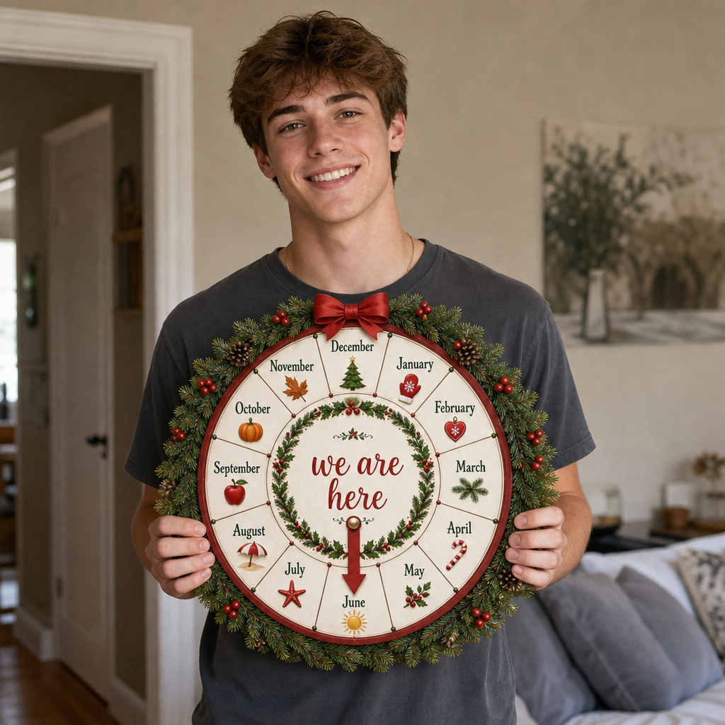 Early Christmas Deal: 49% OFF 🎄Christmas Countdown Wooden Month Wheel