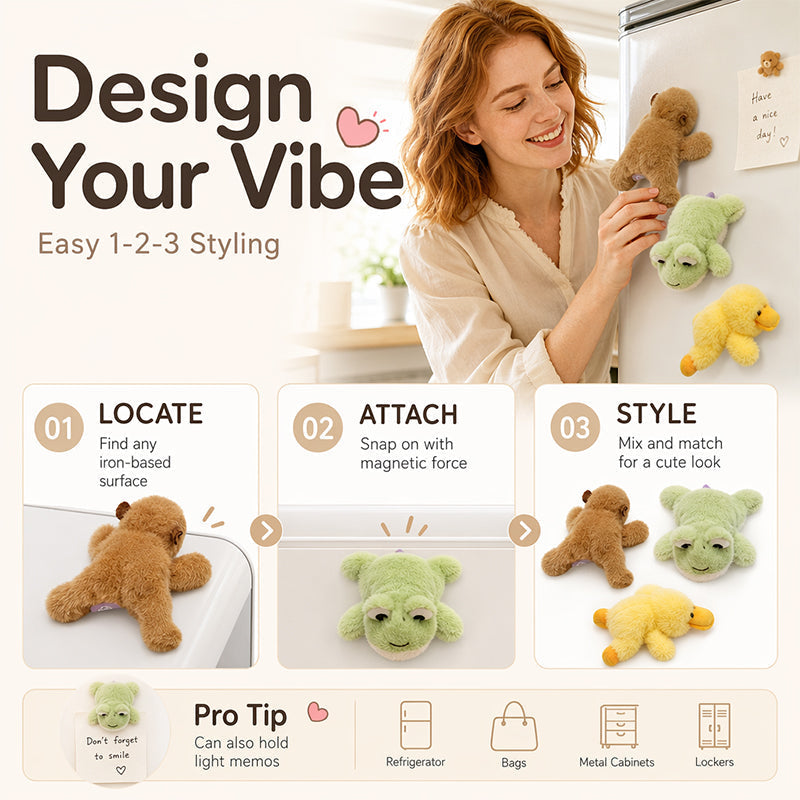 🐻Lovely Plushie Fridge Magnet Doll🐘