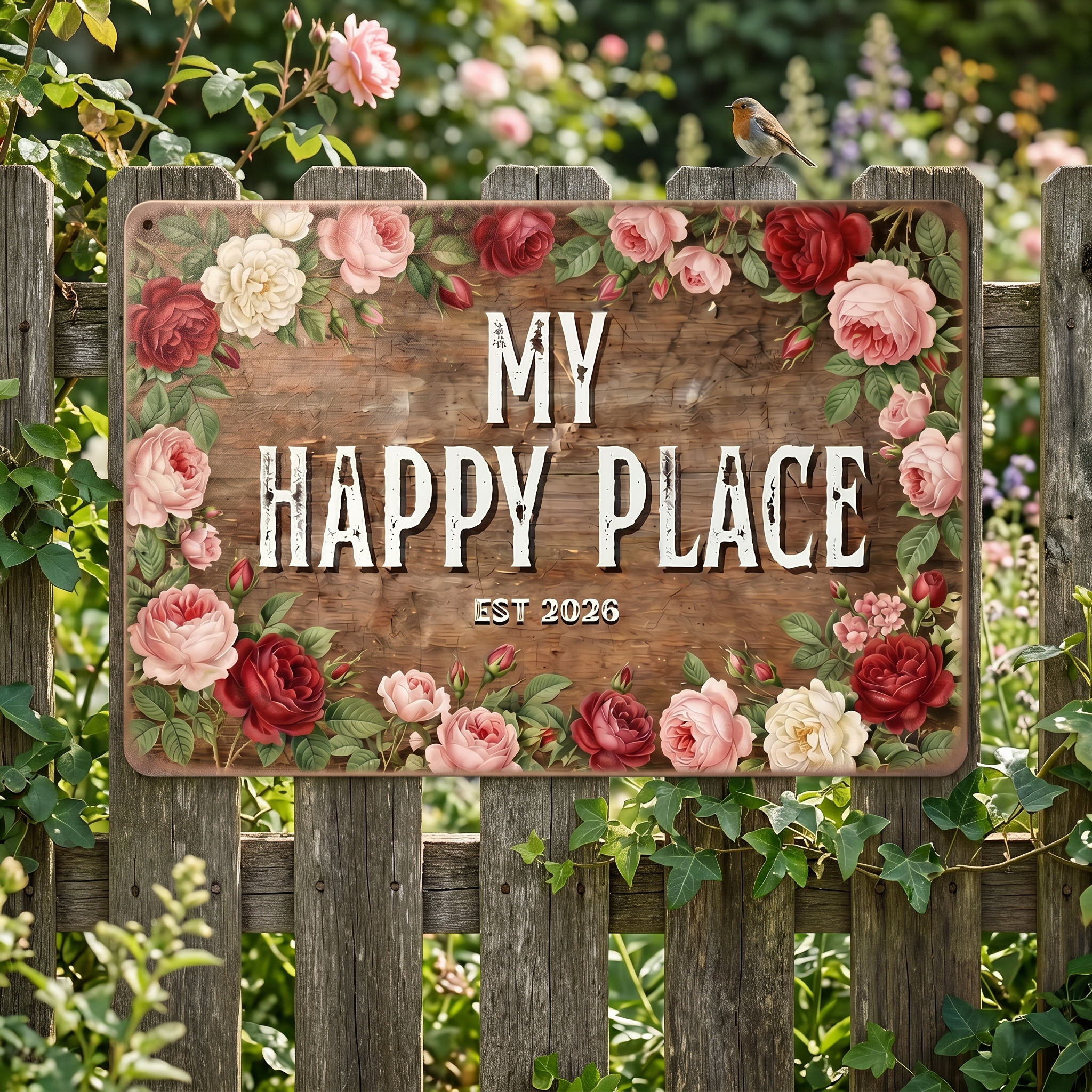 My happy place was established in 2026--Rose flower