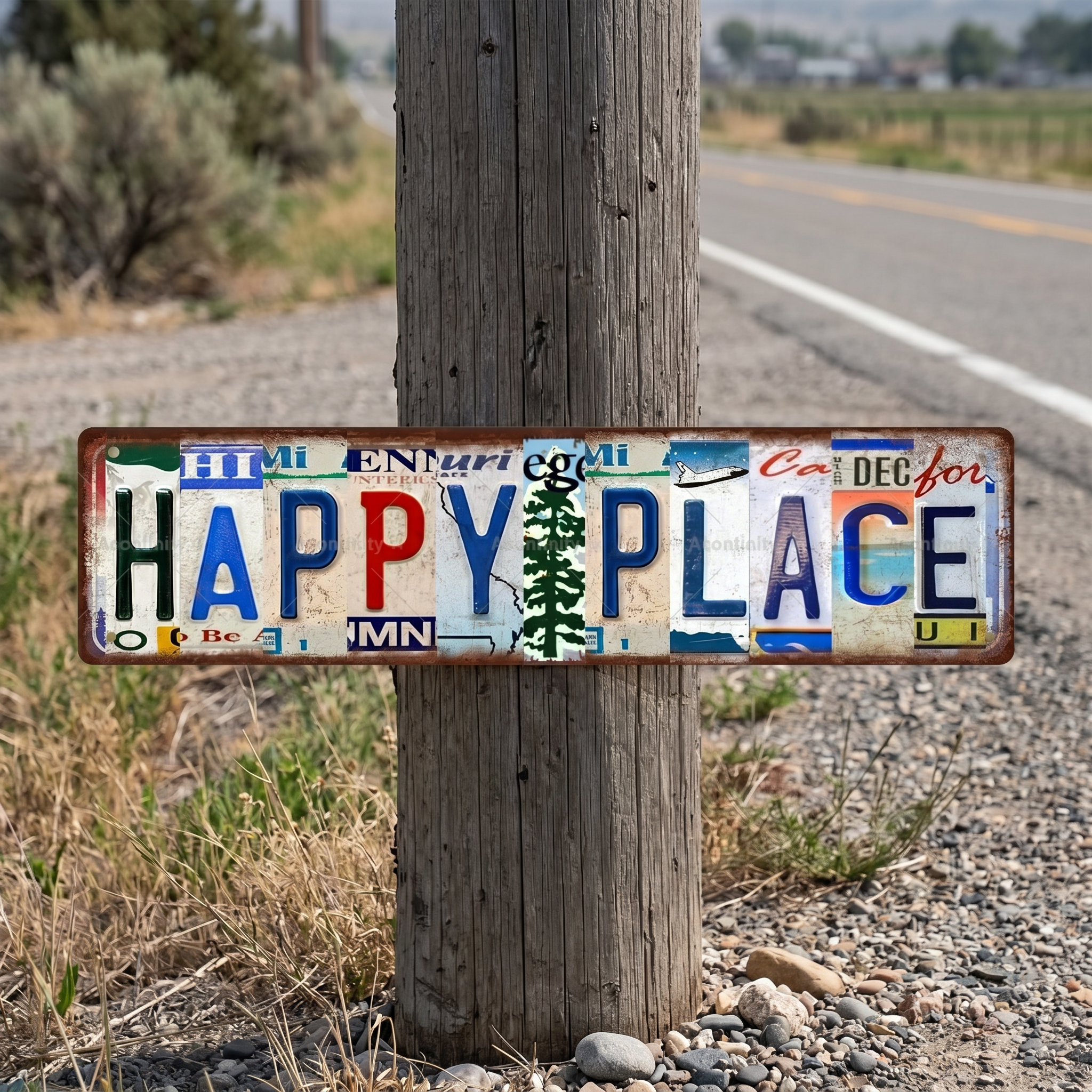 "This Is My Happy Place" Street Sign Bar Cafe Garage Decor