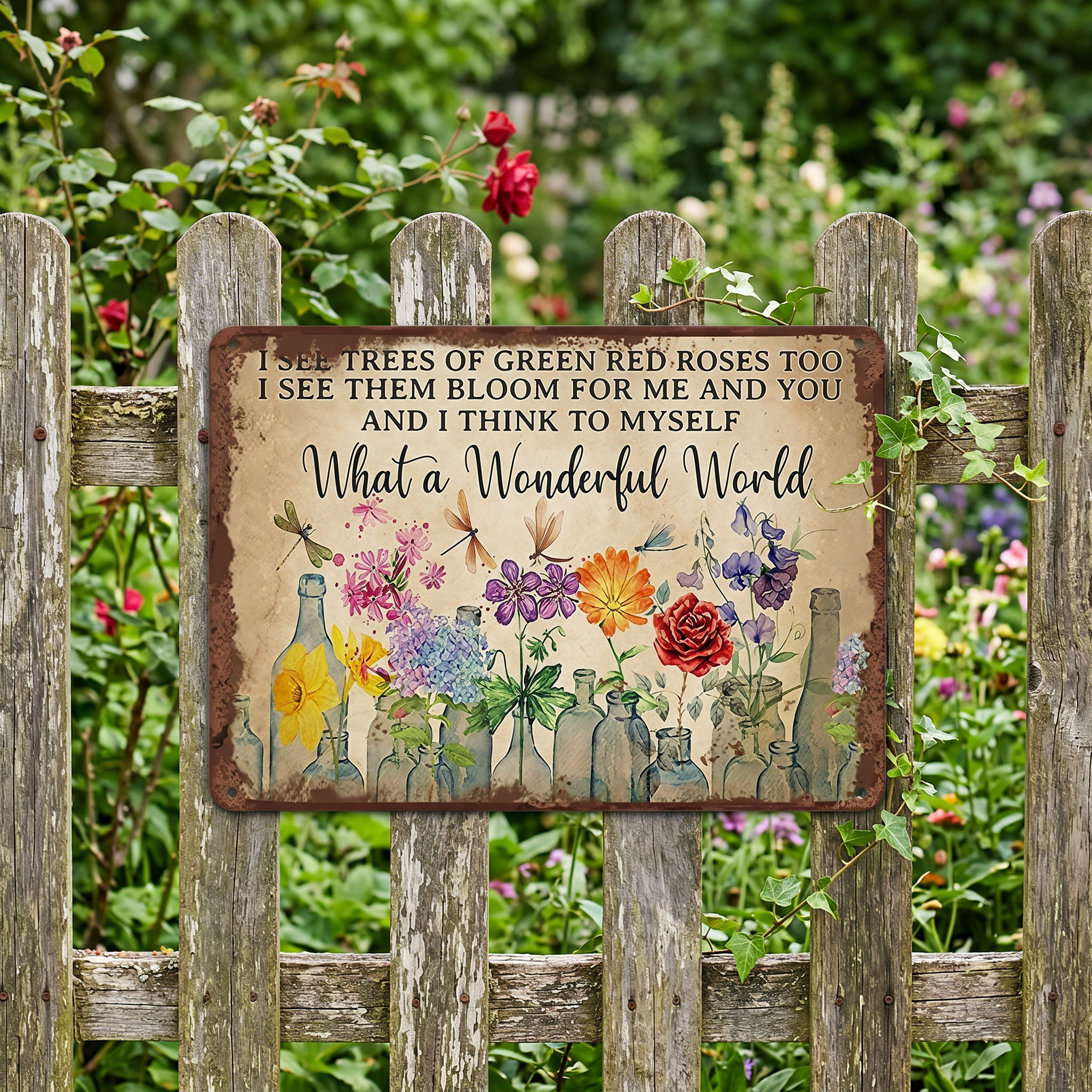 Garden Sign-What a Wonderful World