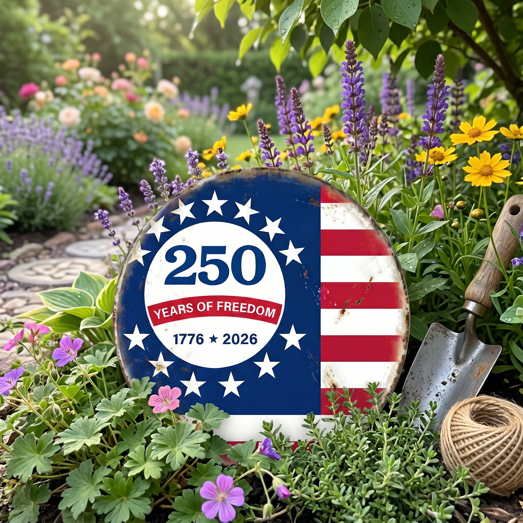 Patriotic 250th Anniversary 1776 2026 United States of Door Sign-“Years of Freedom” Door Sign