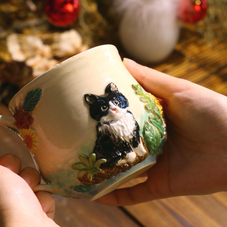 Sculpted Pet Statue Mug