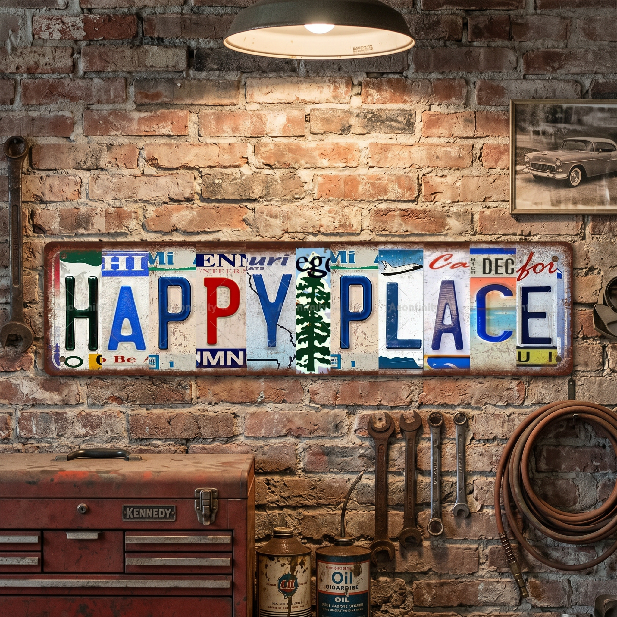 "This Is My Happy Place" Street Sign Bar Cafe Garage Decor