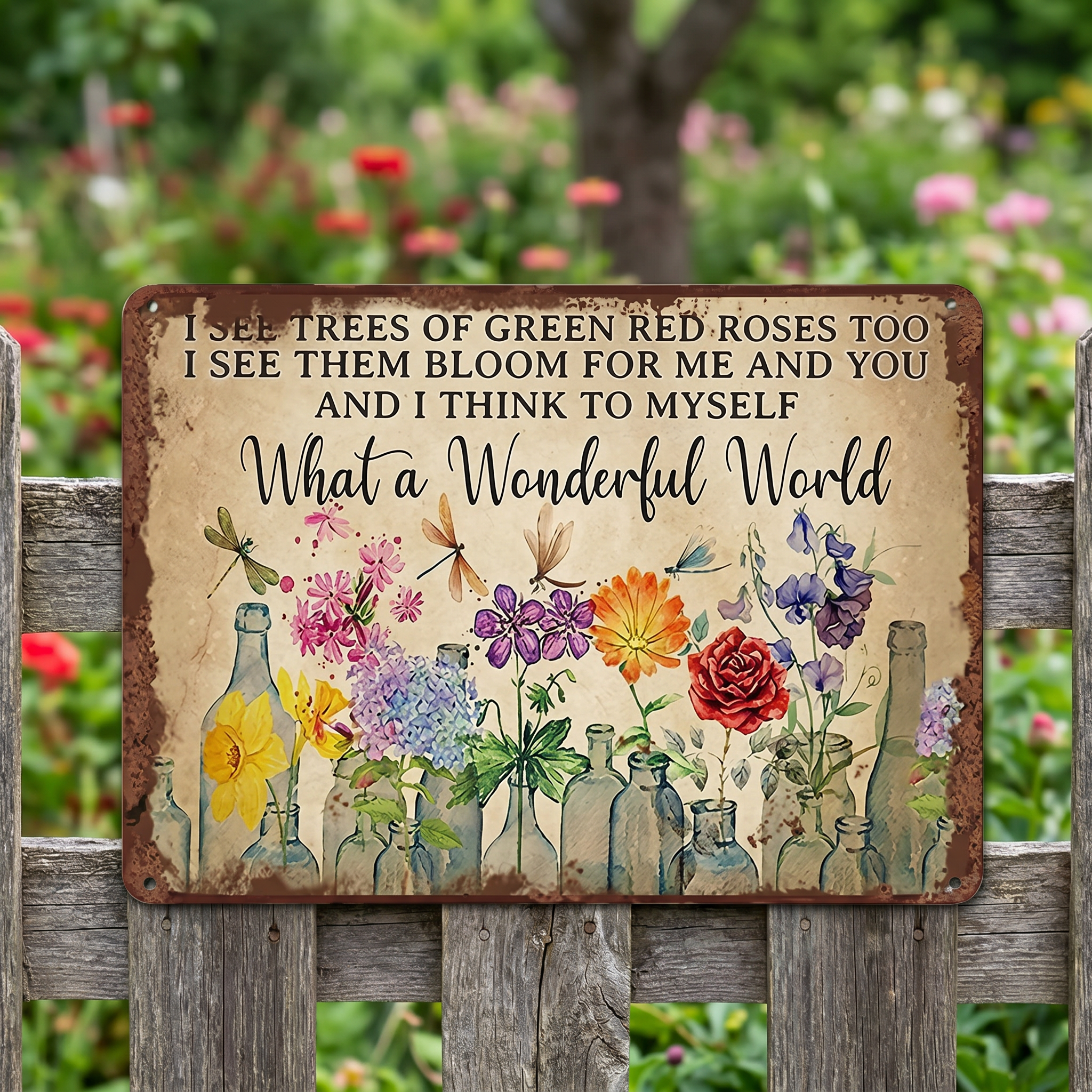 Garden Sign-What a Wonderful World