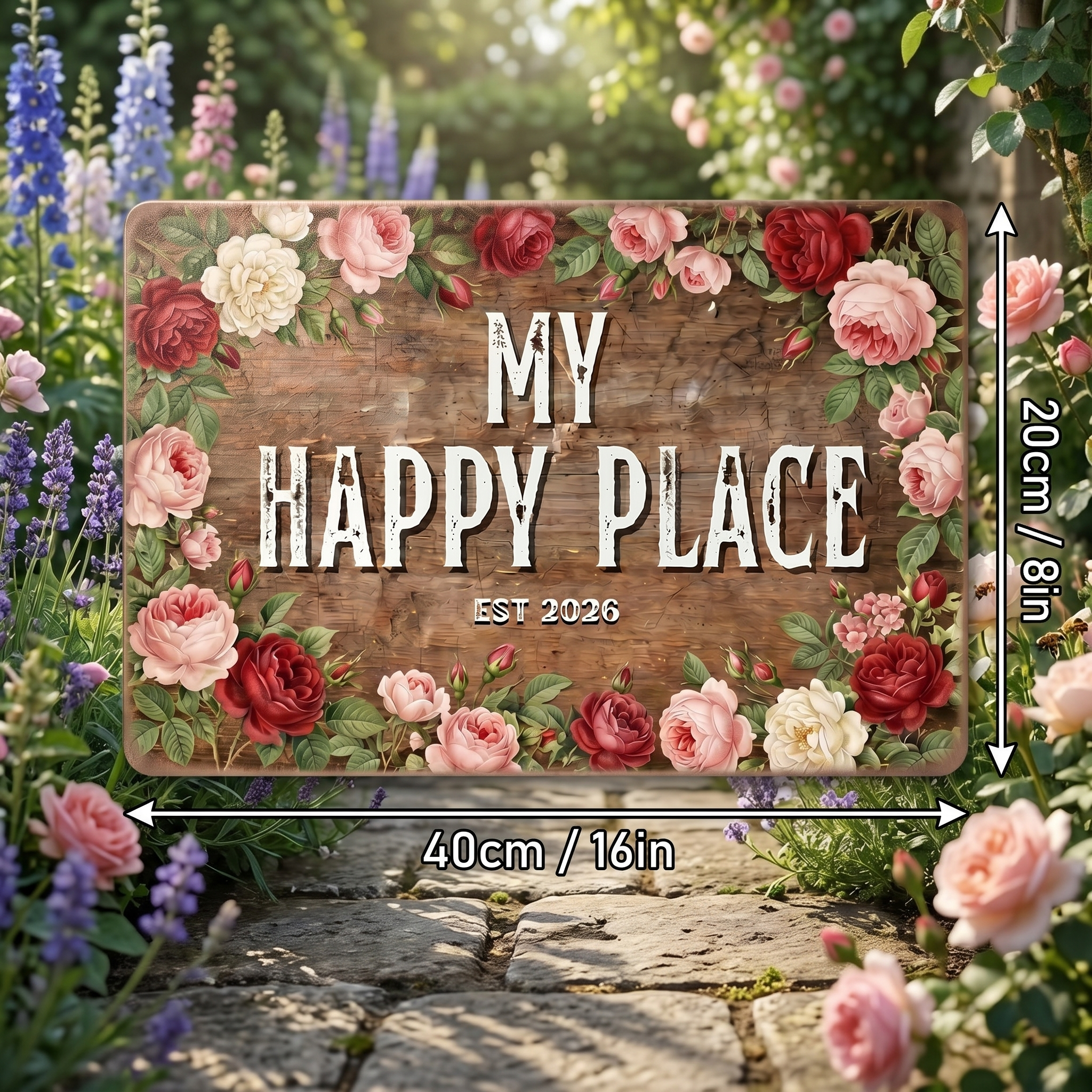 My happy place was established in 2026--Rose flower