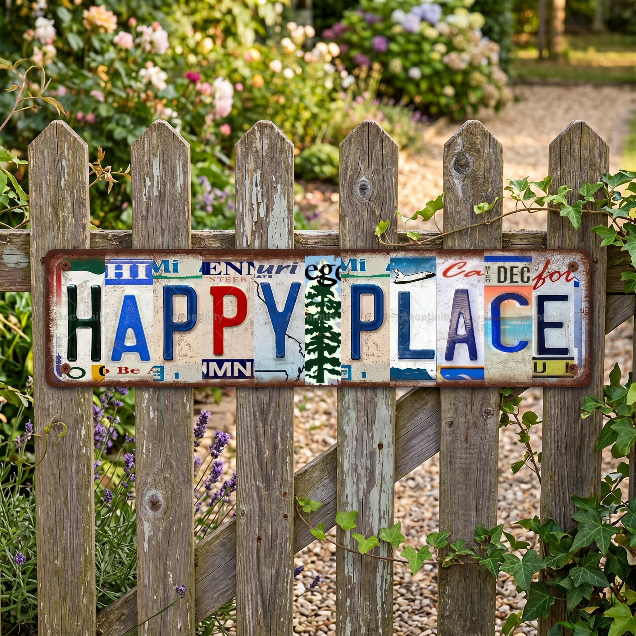 "This Is My Happy Place" Street Sign Bar Cafe Garage Decor