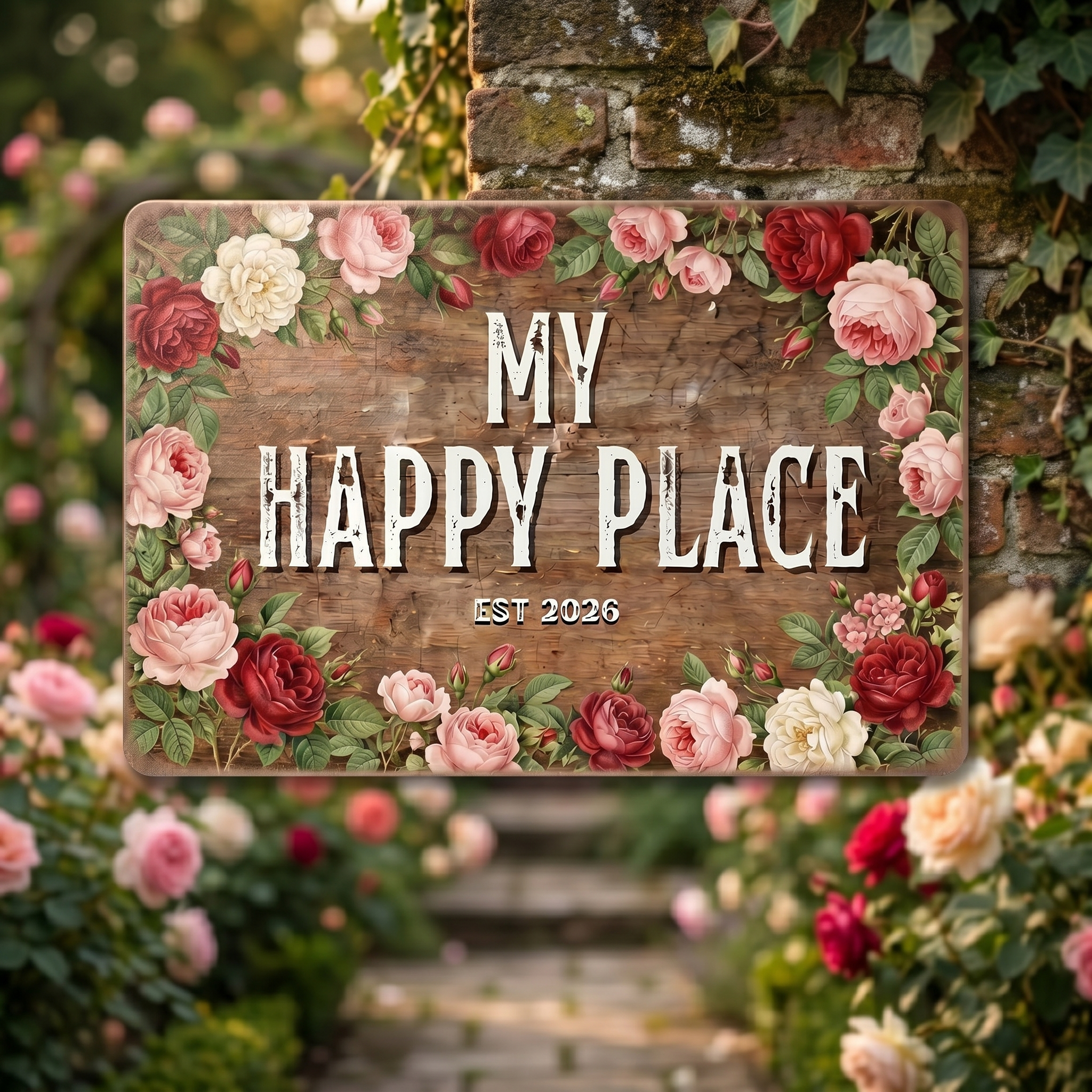 My happy place was established in 2026--Rose flower